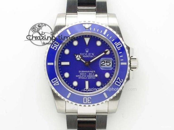 LB Dial EWF SS Bracelet Black A3235 Submariner on 41mm 126619 Ceramic Blue 0421